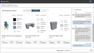 ui of aline, bill of material 